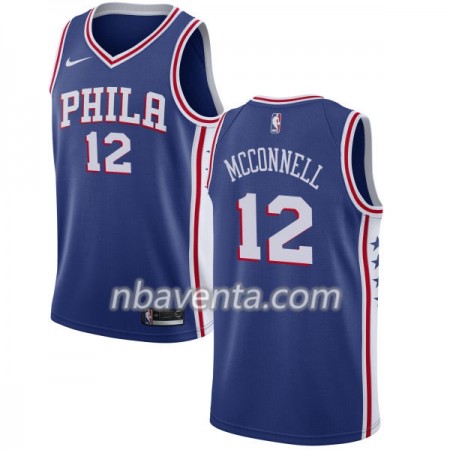 Camiseta Hombre Philadelphia 76ers T.J. McConnell 12 Nike 2017-18 Azul Swingman Camiseta Hombre Philadelphia 76ers T.J. McConnell 12 Nike 2017-18 Azul Swingman